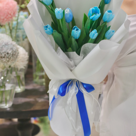 Hoa tulip xanh dương - Bó hoa tulip xanh dương độc đáo sang trọng tặng người yêu